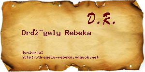 Drégely Rebeka névjegykártya